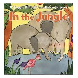 4 Touch and Feel Two Piece Jigsaws - In The Jungle