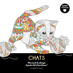 mandalas Chats - Happy coloriage