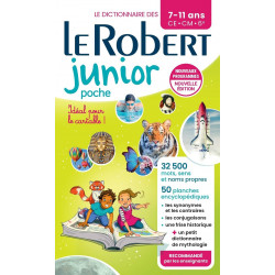 DICTIONNAIRE LE ROBERT JUNIOR POCHE - 7/11 ANS - CE-CM-6E - NOUVELLE ÉDITION