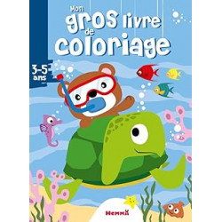 Mon gros livre de coloriage - Ourson et tortue- Gros livre de 192 pages de coloriages - Dès 3