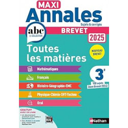 Maxi-Annales ABC du Brevet 2025 - Toutes les matières 3e