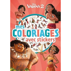 VAIANA 2 - Mes Coloriages avec stickers - DISNEY PRINCESSES