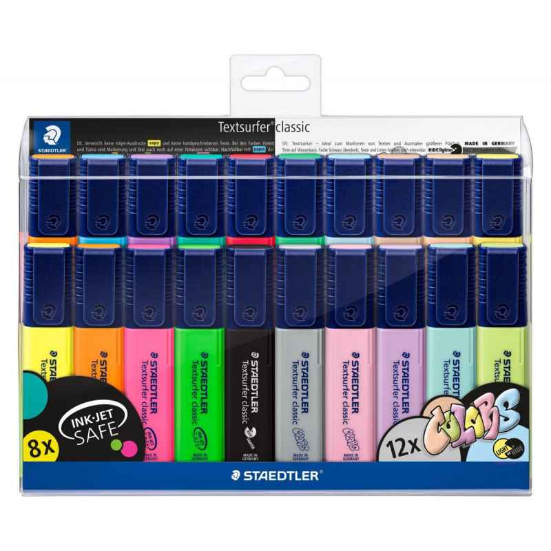 markers , fluo , Staedtler Classic Highlighters - 20 Colors4007817074145