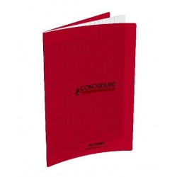 CAHIER POLYPRO 17*22 CONQUERANT 96 P ROUGE