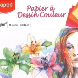 papier a dessin couleur maped 24*32cm