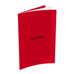 CAHIER 24*32 96P CONQUERANT POLYPRO ROUGE