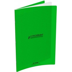 CAHIER 24*32 96P CONQURANT POLYPRO VERT