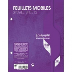 FEUILLES MOBILES CALLIGRAPHE 200PAGES