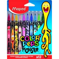 Maped Color Peps Monster Felt Pen 12