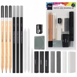 Set for sketching and drawing 18 pcs