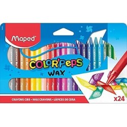 CRAYON A LA CIRE 24 PCS MAPED