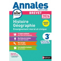 ANNALES ABC DU BREVET 2026 - HISTOIRE-GÉOGRAPHIE-EMC 3E