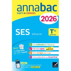 ANNALES DU BAC 2026 - ANNABAC SES TLE GÉNÉRALE (SPÉCIALITÉ)