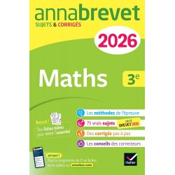 ANNALES DU BREVET 2026 - ANNABREVET MATHS 3E - NOUVEAU BREVET