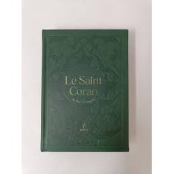 SAINT CORAN BILINGUE CARTONNE (14 X 19 CM) - VERT FONCE - DORURE
