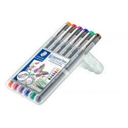 Staedtler Japan Pigment Liner 6 Color Set 0.5