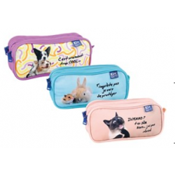 UNE TROUSSES DOUBLE COMPARTIMENT FUNNY PET'S OXFORD
