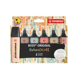 6 STABILO BOSS ORIGINAL NATURE COLORS