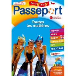 PASSEPORT - TOUTES LES MATIÈRES - DE LA 6E À LA 5E - CAHIER DE VACANCES 2026