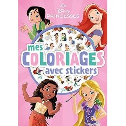 DISNEY PRINCESSES - Mes Coloriages avec stickers - Petites Princesses