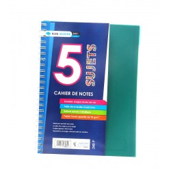 CAHIER DE NOTES 5 SUJETS 240P SPIRAL SEYES