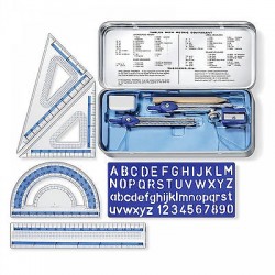 Kit de Instruments Mathématiques - Staedtler NORIS Math Set - Metal Tin