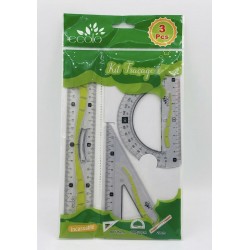 Kit de Géométrie 3 Pièces 20cm