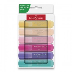 Surligneurs  Pastel, étui de 6 - Faber Castell