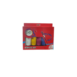 Peinture Acrylic de 5 Tubes de 75ml