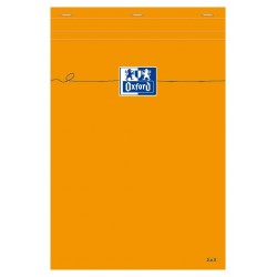 Oxford - Bloc notes - A4 - 160 pages - petits carreaux - 80G - orange