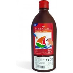 Faber-Castell Bouteille Gouache Peinture Ready Mix Tempera 500ml - Marron