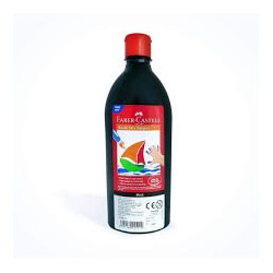 Faber-Castell Bouteille Gouache Peinture Ready Mix Tempera 500ml - BLACK