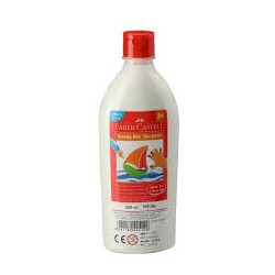 Faber-Castell Bouteille Gouache Peinture Ready Mix Tempera 500ml -WHITE