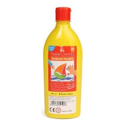 Faber-Castell Bouteille Gouache Peinture Ready Mix Tempera 500ml -YELLOW