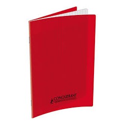CAHIER 24*32 192P CONQURANT POLYPRO ROUGE