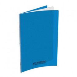 CAHIER 24*32 140P CONQURANT POLYPRO BLEU