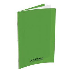 CAHIER 24*32 140P CONQURANT POLYPRO VERT
