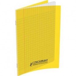 CAHIER 24*32 140P CONQURANT POLYPRO JAUNE