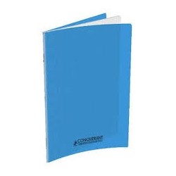 Cahier polypro 24 x 32 cm - 96 pages - petits carreaux (5x5mm) - bleu