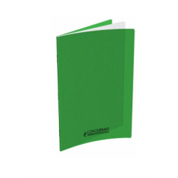 Cahier polypro 24 x 32 cm - 96 pages - petits carreaux (5x5mm) - vert