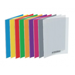 Cahier polypro A4 (21x29,7cm) - 96 pages différentes couleurs