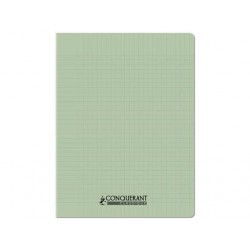 CAHIER 24*32 96P CONQURANT POLYPRO VERT TENDRE