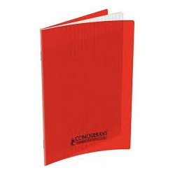 CAHIER 24*32 140P CONQURANT POLYPRO ROUGE