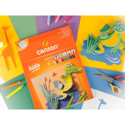 CANSON Kids - Papier à dessin 24 x 32 cm 10feuilles couleurs3148950015327