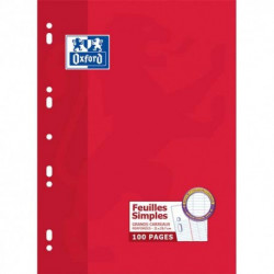 feuilles simple grand format 100 pages oxford