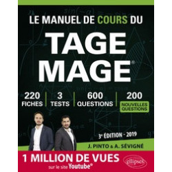 Le Manuel de Cours du TAGE MAGE - 220 fiches, 3 tests, 600 questions plus corrigés en vidéo