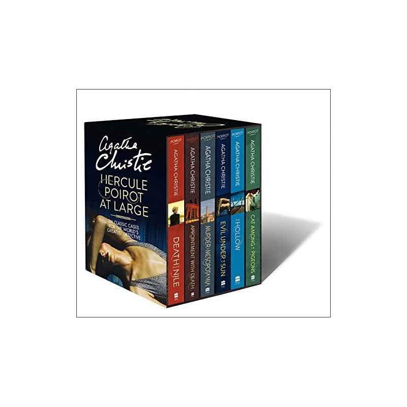 agatha christie - hercule poirot at large boxed set (6 titles)