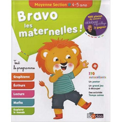 Bravo les maternelles ! - Moyenne section (MS) -Tout le programme - Dès 4 ans - Editions Bordas 2019 Relié – 3 janvier 2019