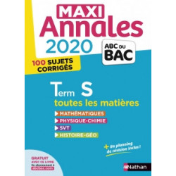 Maxi Annales BAC Tle S - Grand Format Edition 20209782091574561
