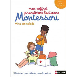 Mon coffret premières lectures Montessori : Mina est malade - Niveau 1 - 4/7 ans